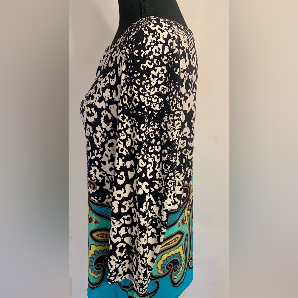 Madison Cowl Neck Leopard & Paisley - Picture 6 of 6